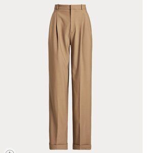 Ralph Lauren Wool Blend Bacall Pleated Pant